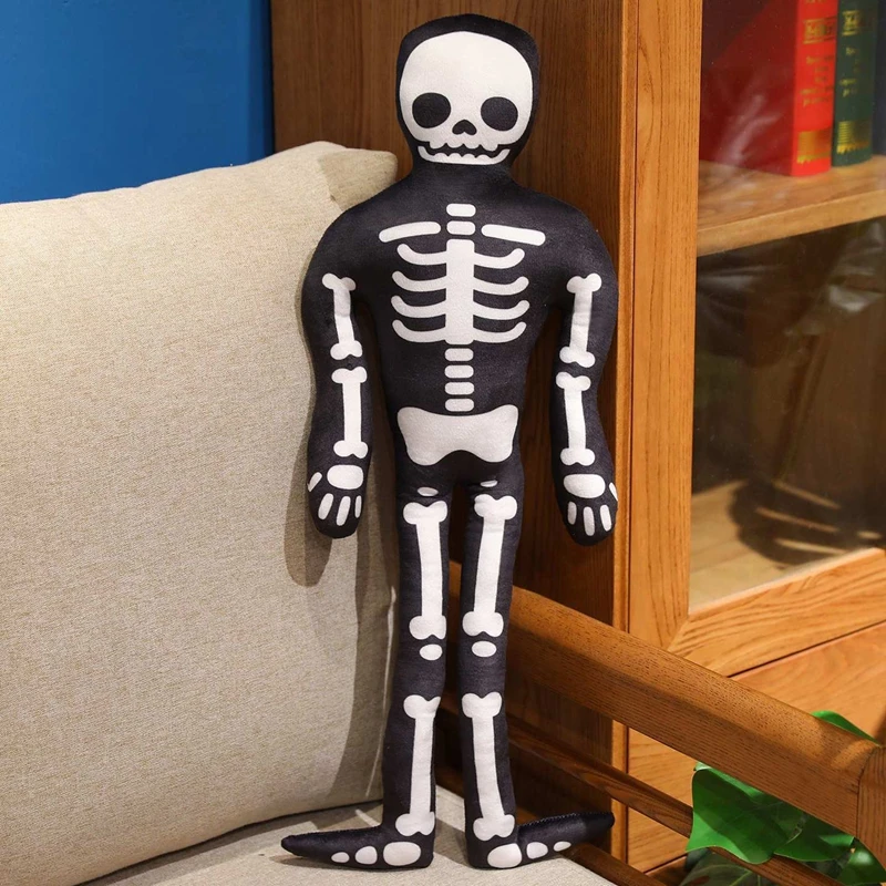 

60cm Halloween Creative and Funny Skeleton Plush Toys Multi-shaped Skeleton Figures Devil Pumpkin Dolls as Birthday Gifts