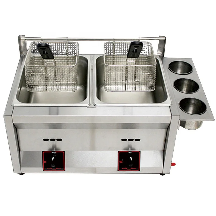 

Commercial Freestanding 2 Tanks 2 Baskets Electric Fryer Restaurant