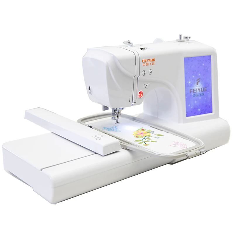 FY-650 Touch Screen Sewing Machine Household 7-inch Color Screen Computer Embroidery Multifunctional DIY Embroidery Machine