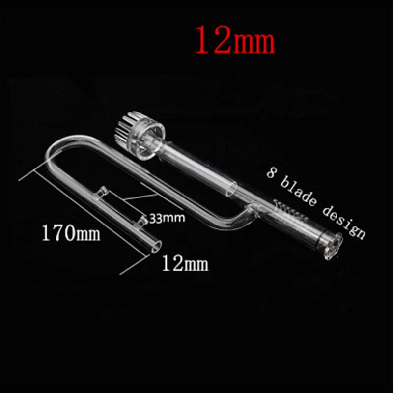 Glass pipe lily poppy peony spin surface skimmer inflow outflow 12mm 16mm aquarium water plant tank filter ADA quality mini nano