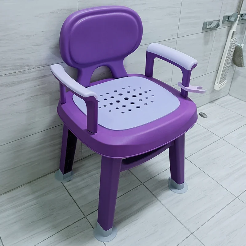 Design Waterproof Shower Stool Support Bathroom Organizer Nordic Armrest Chair Organiser Elderly Mobili Bagno Furniture Home