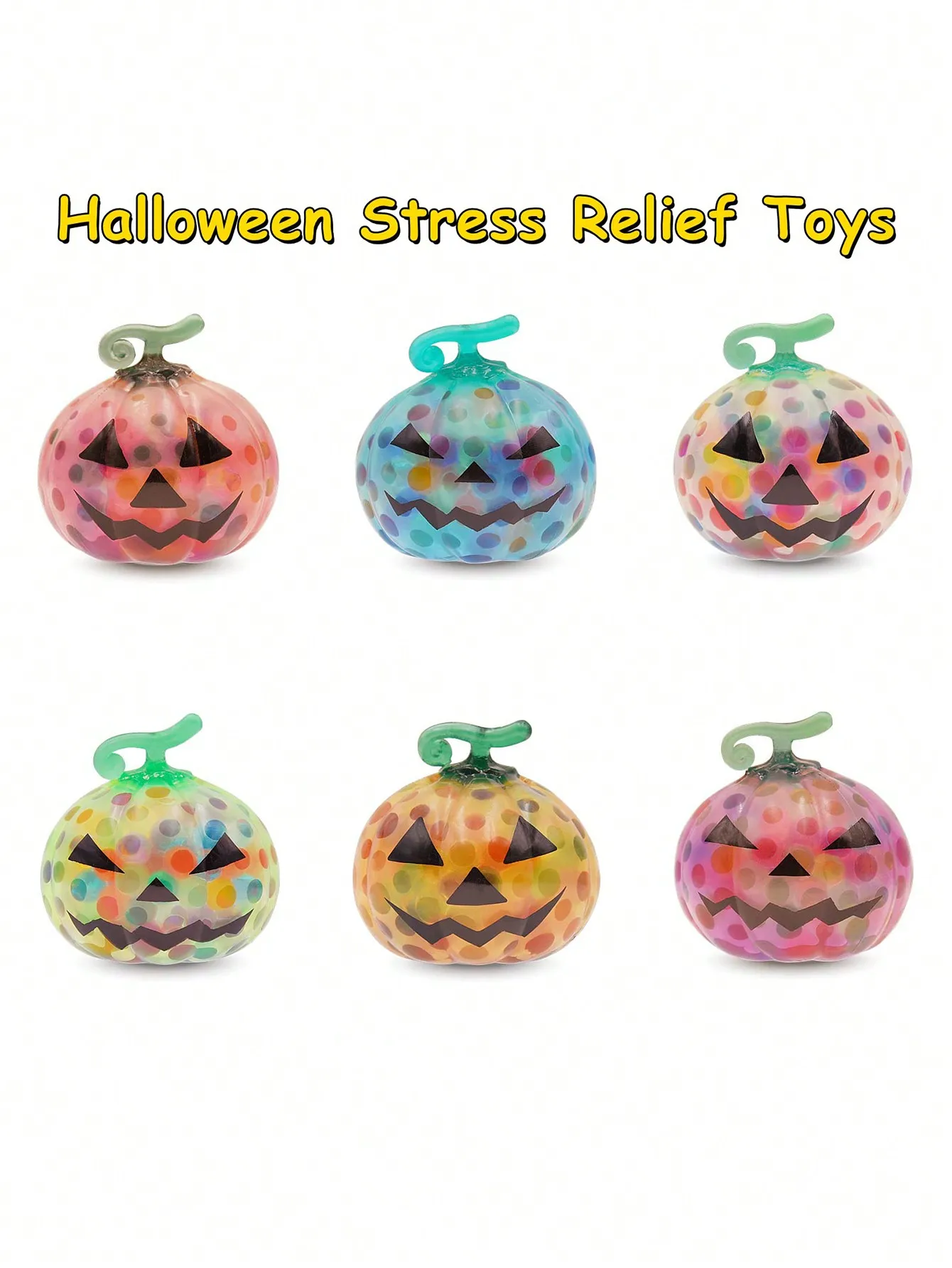 Halloween Pumpkin Stress Balls Toys Squishies Bulk Toys Gifts Halloween Party Favors Trick or Treat Goodie Bag Fillers Stress Re