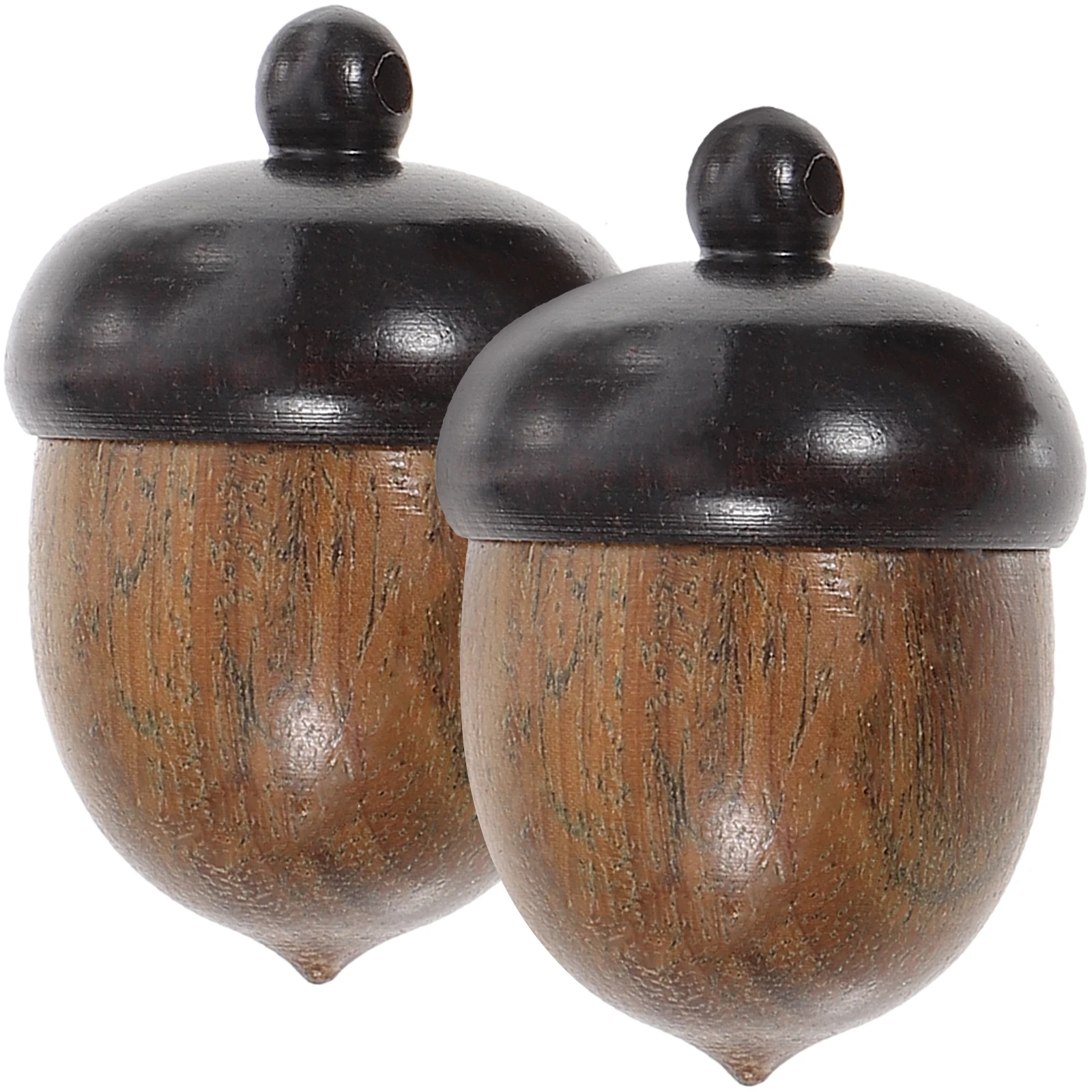 

2pcs Wooden Nut Pendant Acorn Necklace Small Decorative Ornaments Kids Stylish Acorn Shape Lightweight Opens Closes Store