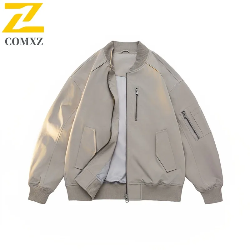 سترة COMXZ للرجال 2025 للمغامرة الخارجية متعددة الوظائف بسحاب سترات ممتازة بياقة واقفة سترة واقية للخريف متينة #5