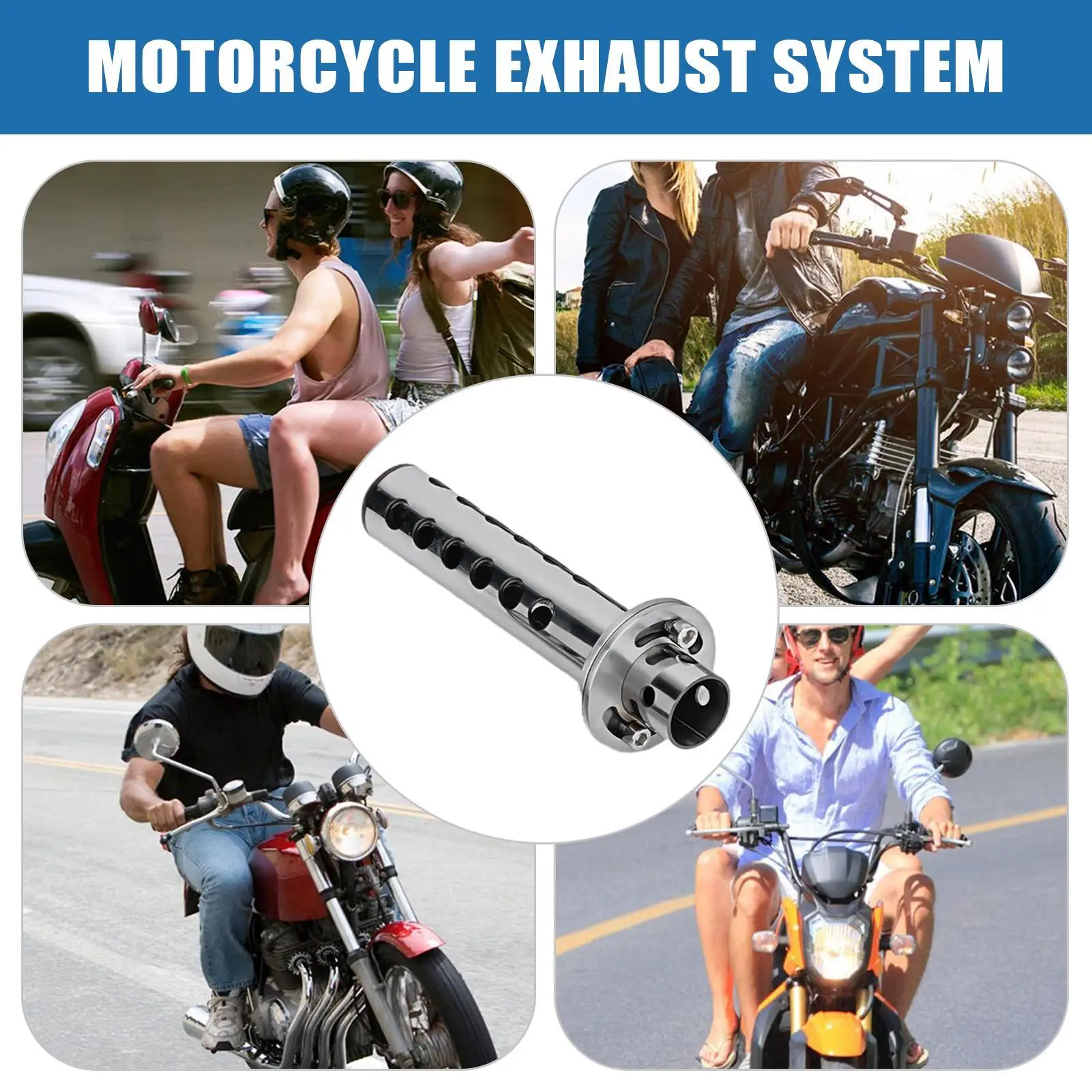 Dirt Bike Muffler Universal Adjustable Modification Accessories Motorcycle Exhaust Muffler Insert For City Streets Forest Trail