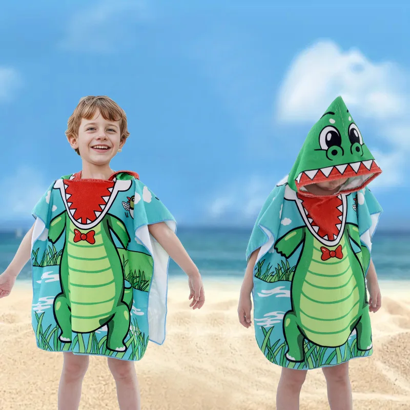 

Toddler Hooded Beach Towel Coverup Cape for Kids Boys Girls Toddler Pool Towel Pool Bath Camping Hooded Towel Poncho