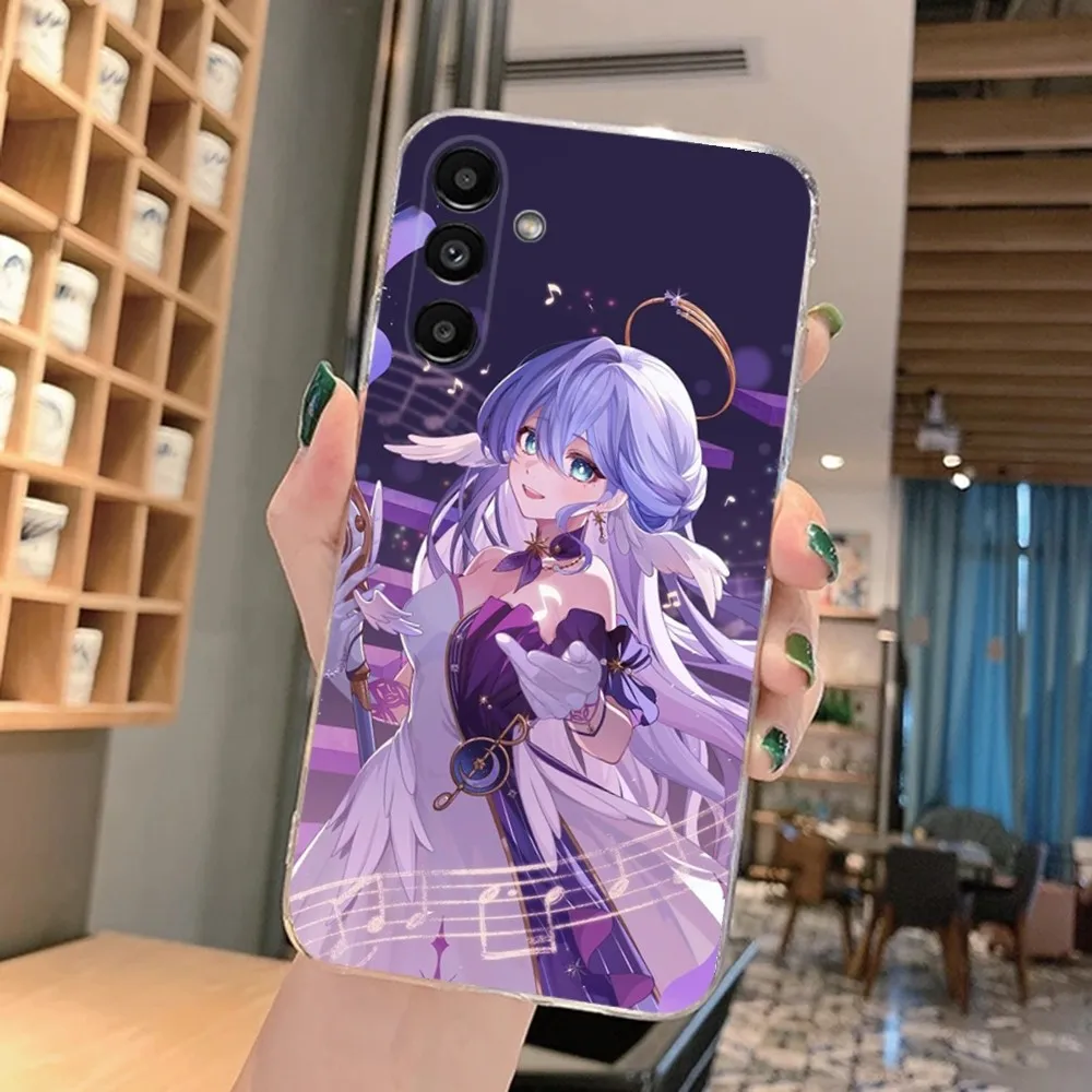 Game H-Honkai Star R-Rail Robin Phone Case For Samsung Galaxy A71,70,52,51,40,31,A50,30S,21S,Note20ultra Transparent Cover