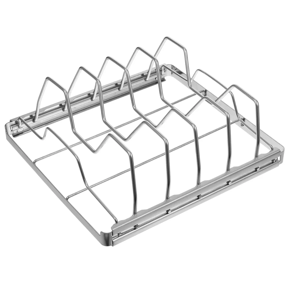 Rack de costela de aço inoxidável, rack de torrefação dobrável, fácil de usar e limpar, durável, antiaderente, rack de bife para acampamento ao ar livre, churrasco