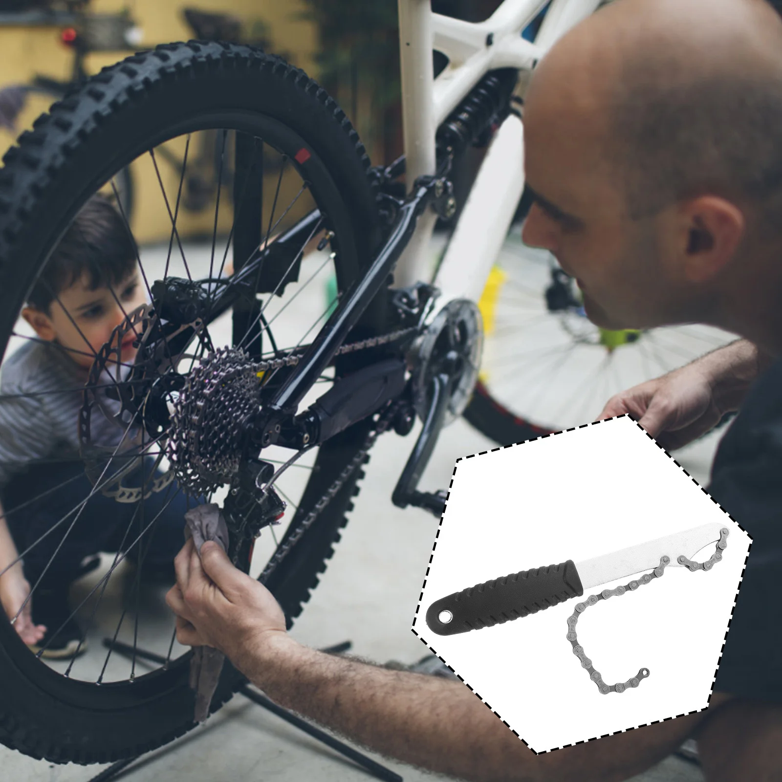 

Bicycle Cassette Remover Durable Steel For Mountain Road Bike Maintenance Compact Portable Design Bike Removal Tool