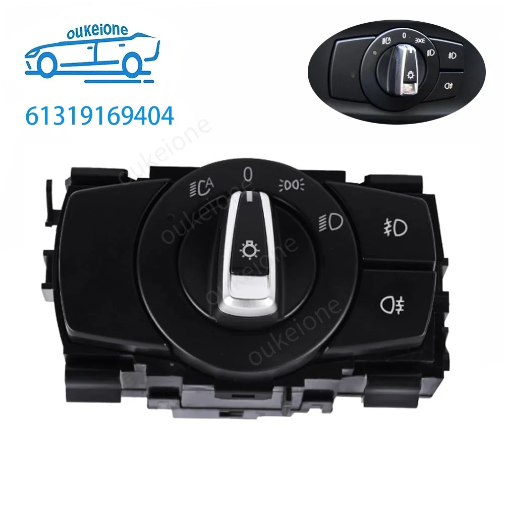 ل BMW 1 3 X1 سلسلة E81 E84 E87 E90 E91 E92 2007-2015 المصباح التبديل ضوء مقبض التحكم زر 61319169404 اكسسوارات السيارات #1