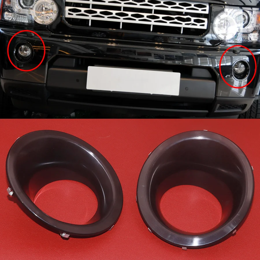 2Pcs Front Bumper Fog Lamp Cover Light Bezel Frame For Land Rover Discovery 4 LR4 2010-2013 2014-2016 LR015461 LR051335 LR051337