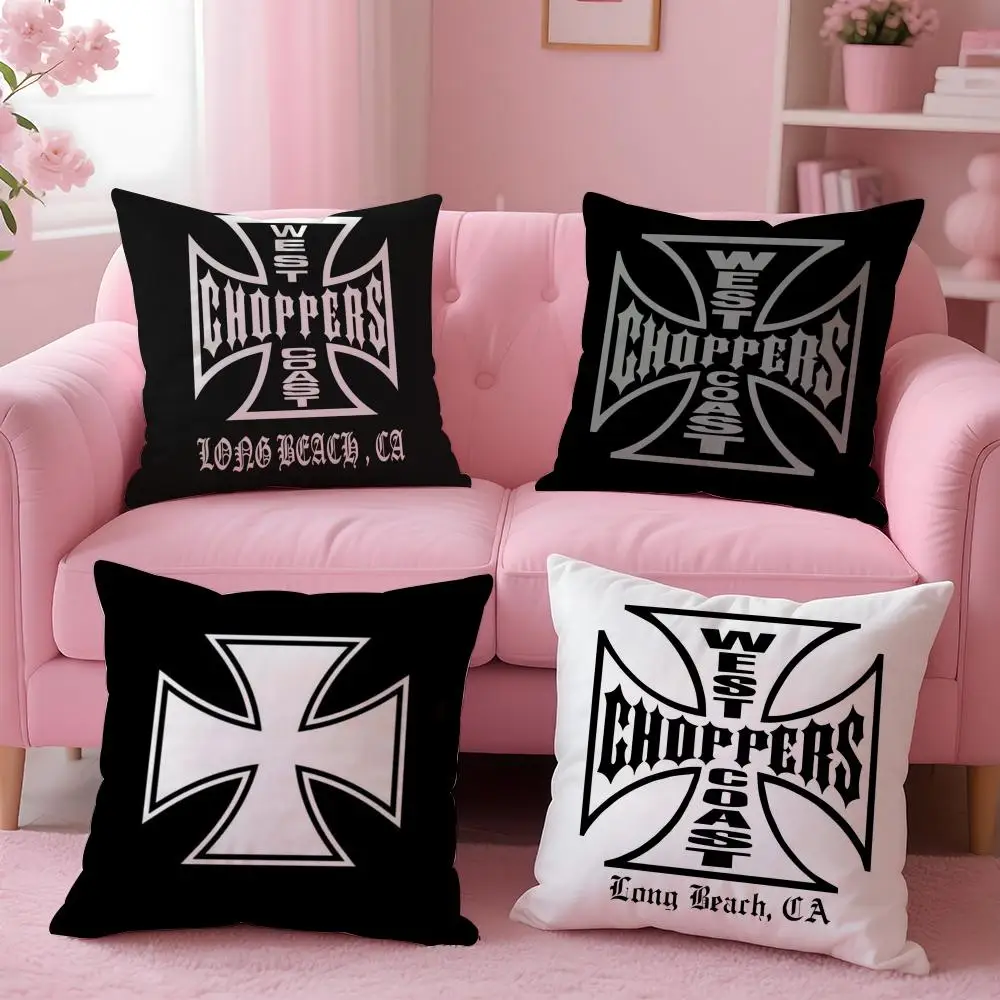 brand West Coast Choppers Cushion Cover Soft Washable Pillowcase Cushion Cover for Sofa Bed Car Travel Office Home Decor