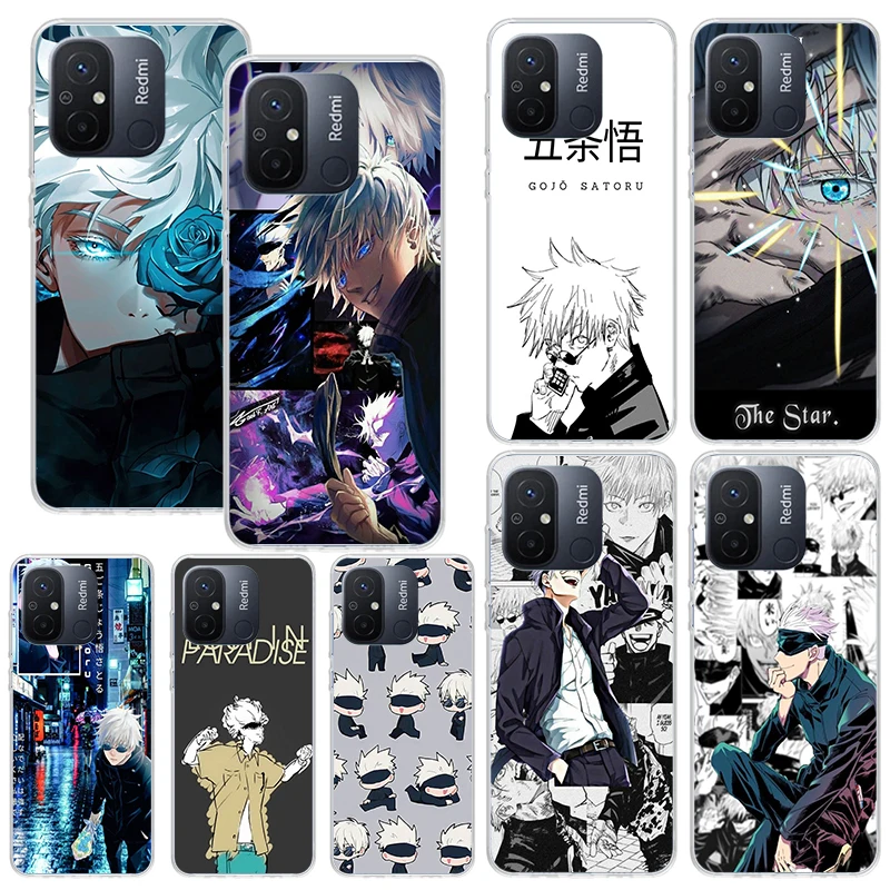 Jujusu-Kaisen Gojo Satoru Phone Case For Xiaomi Redmi 12C 12 10C 10A 10 9C 9A 9T 9 8A 8 7A 7 6A 6 Pro K70 K40 K20 Fundas Back Co