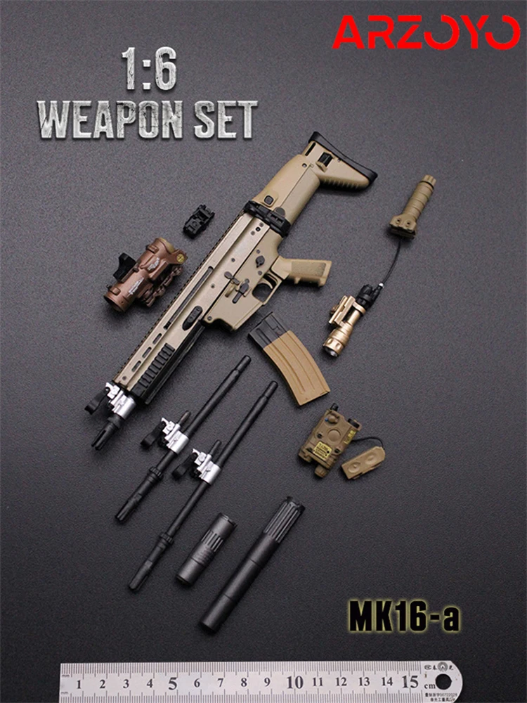 Mini Times zabawki 1/6 broń żołnierska Mk16 Fnscar Model do karabinu szturmowego pasuje do 12-calowego żołnierza figurki ciała