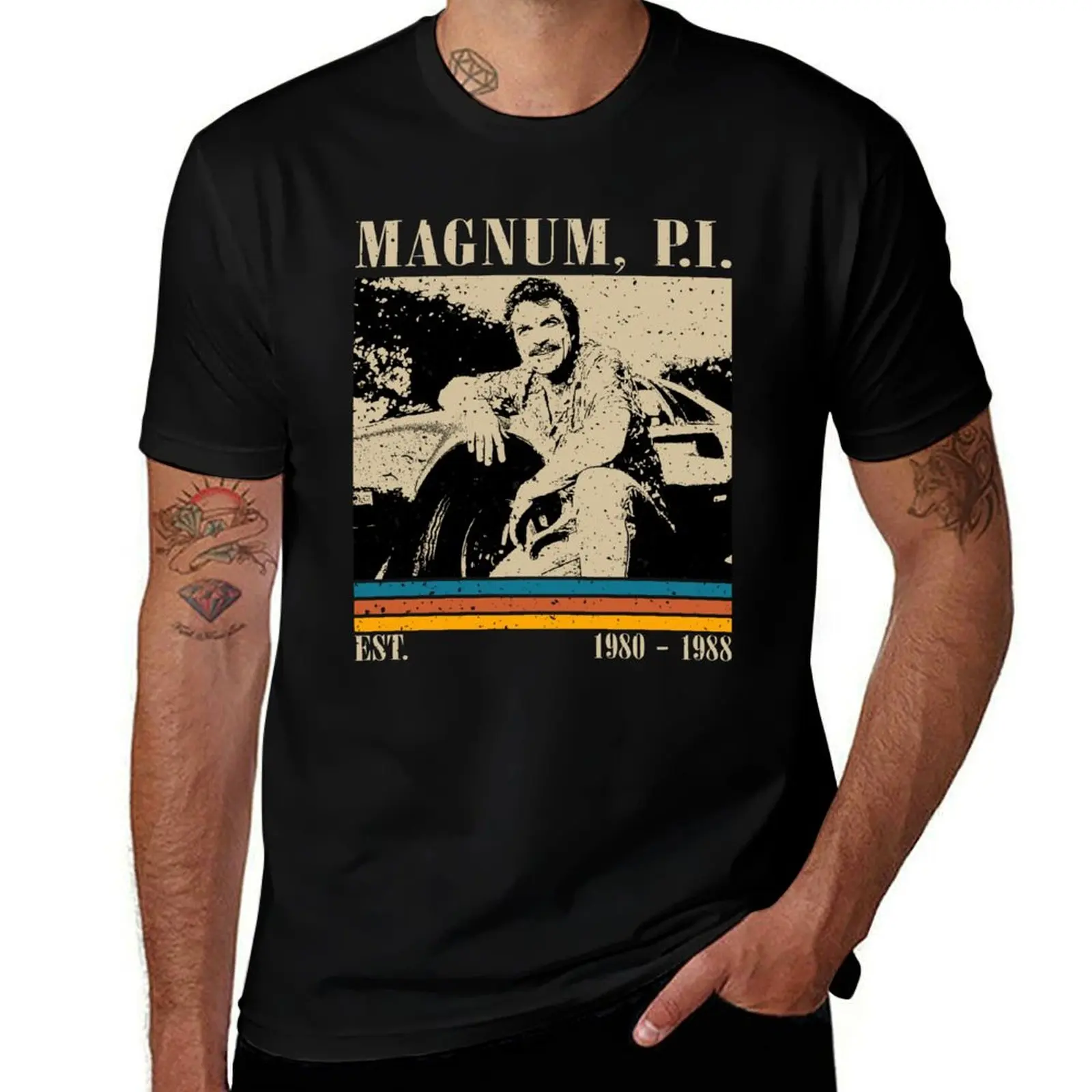 

Retro Magnum, P.I. Series T-Shirt t shirts cotton 100% t shirt man designer