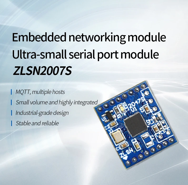 UART seriële poort naar Ethernet-module, netwerkpoort naar Ttl-communicatiemodule voor gegevensoverdracht, compacte ZLSN2007S