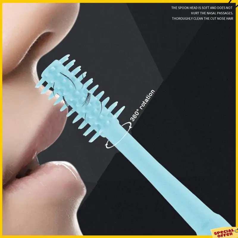 A24P Машинка для стрижки волос на носу 2-в-1, двухсторонний нож для волос в носу, портативная ручная 360° °   Вращающийся триммер для волос в носу