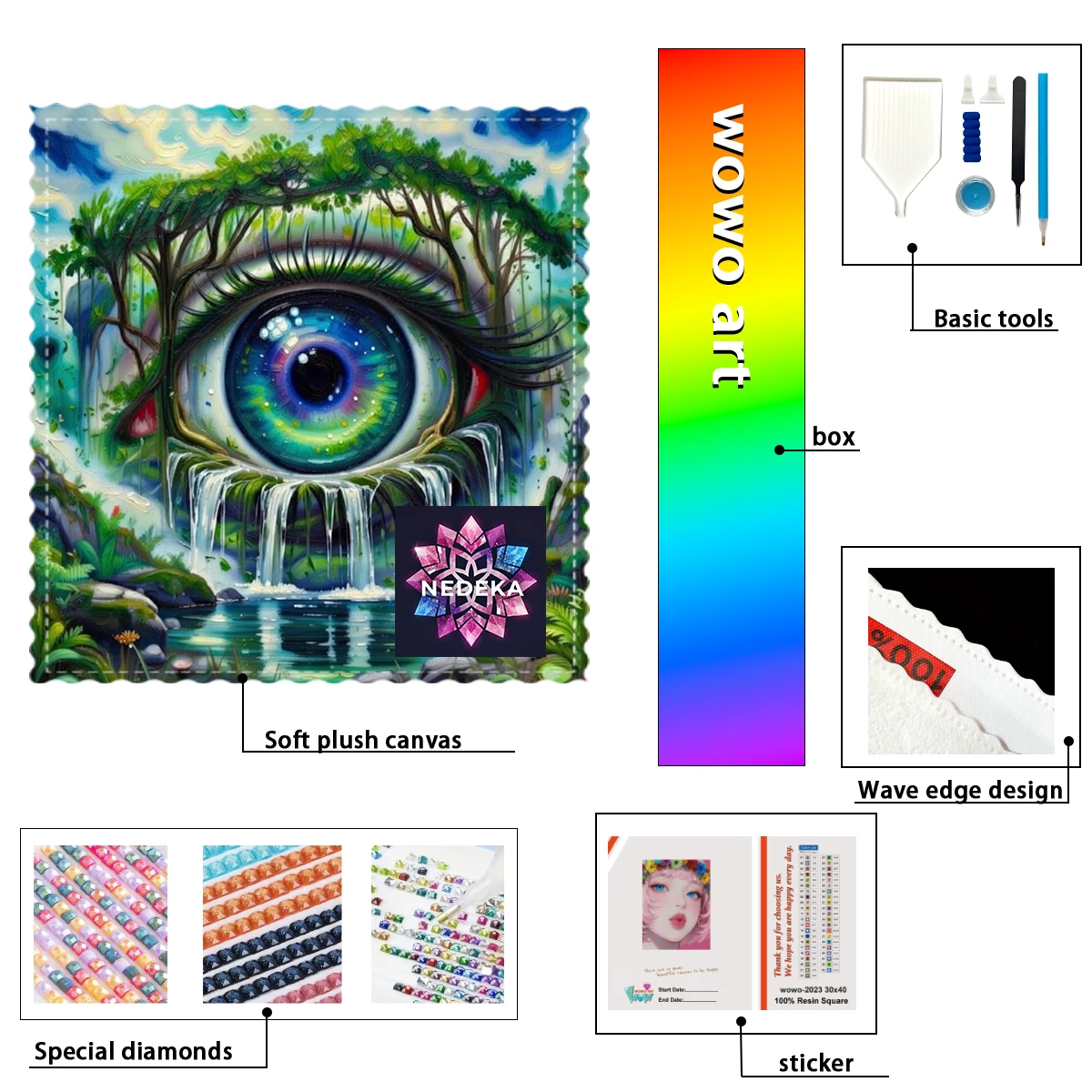 

【NEDEKA_ Diamond Art】Камни для вышивания «Слезы гор и рек» с AB-стразами и FD-стразами, идеальные стразы из смолы