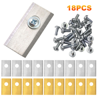 18Pcs Blades Replacement Stainless Steel Lawn Mower Cutting Blade Set Robotic Lawn Mowers Replacement for Worx Landroid