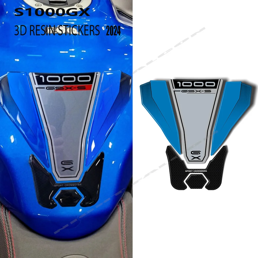 Tank Pad 3D Motorcycle Tank Stickers For GSX-S 1000 GX GSX-S1000GX 2024 3D Gel Resin Protection Sticker Decals