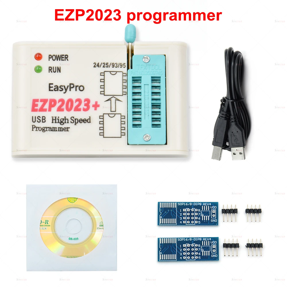 Original CH554T EZP2023 support WIN7&8 64bit EZP2023 USB SPI Programmer 24 25 93 95EEPROM 25 flash bios chip EZP2023 15 adapter
