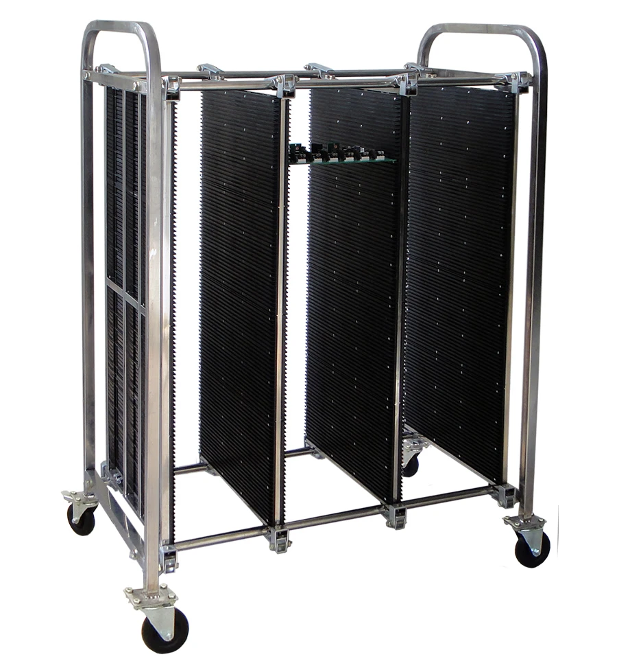 ESD Pcb Trolley Static Control PC Boards Rack Stainless Steel Panel or Plastic Customized OEM Storage Cart