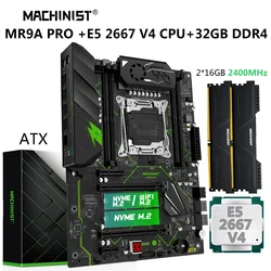 MACHINIST-Conjunto de placa base MR9A PRO X99, procesador de CPU Xeon E5 2667 V4, LGA 2011-3, 32G = 16G * 2 DDR4, memoria RAM, Combo NVME M.2 USB 3,0