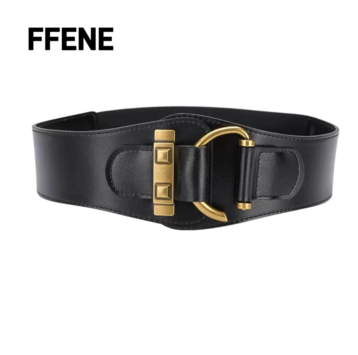

Hot-selling luxury retro style belt with waistband, adjustable waist belt, women's elastic belt, suitable for coats, down jacket