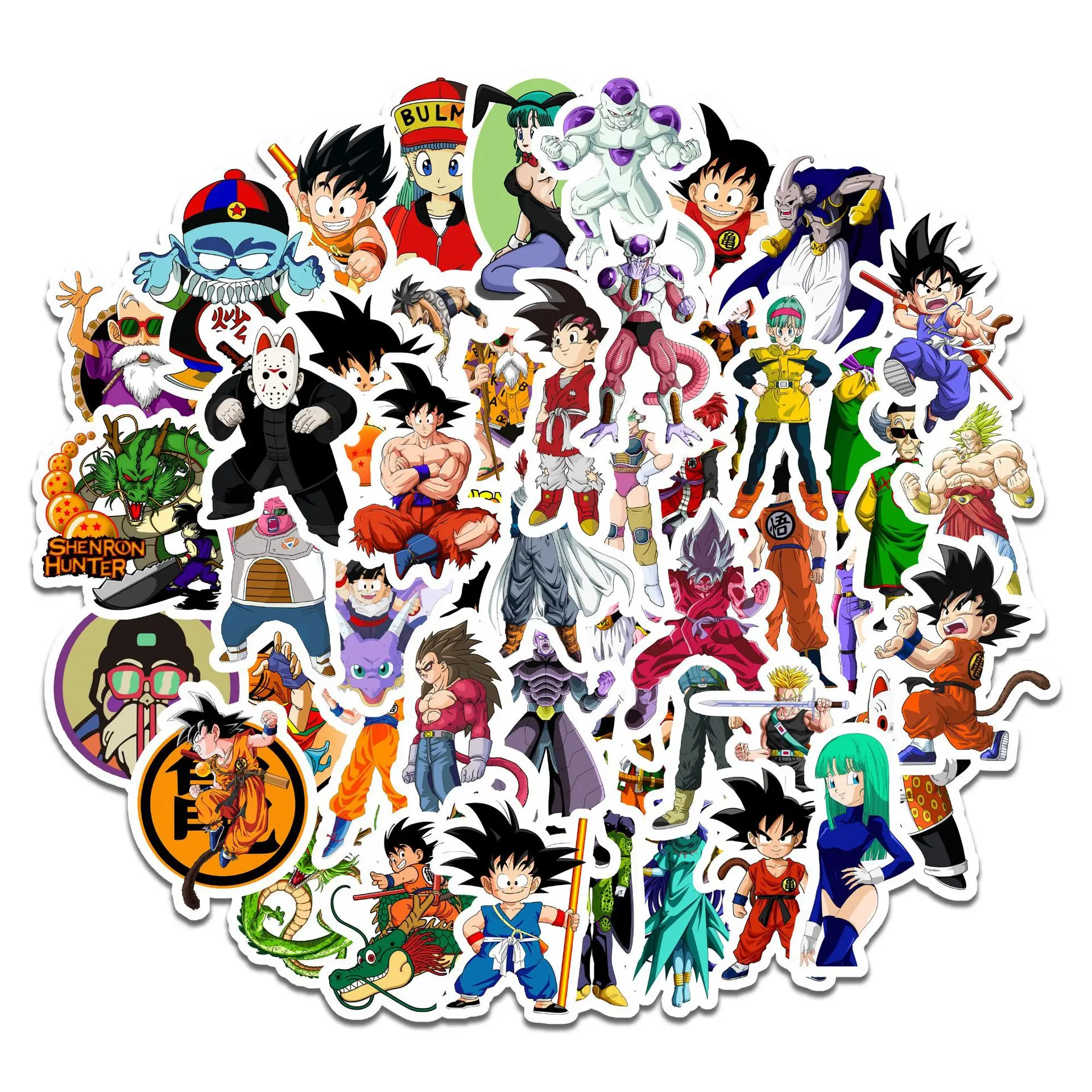 100Pcs DRAGON BALL Stickers Anime Goku Skateboard Bicycle Guitar Laptop Kids Waterproof Stiker Anime Stickers Graffiti Character