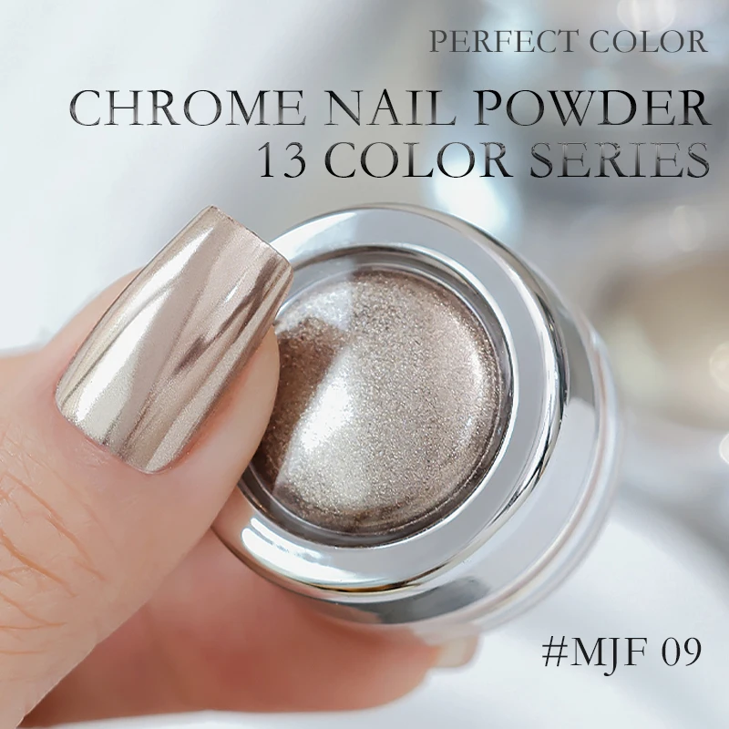 Chrom-Nagelpulver, 13-Farben-Serie, Spiegel-Metallic-Effekt, Premium-Salon-Nagelglitter, Maniküre-Pigmente für Nageldesign, 0,5 – Detail 10