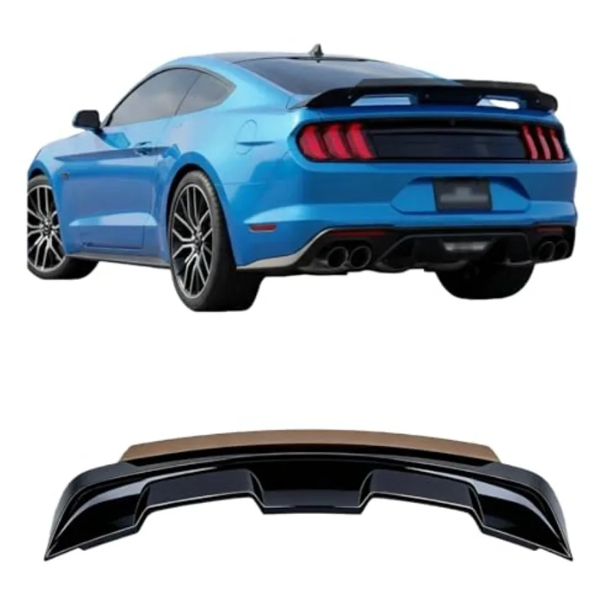 

Wicker Bill Spoiler Wing Compatible with 2015-2024 Mustang GT500 GT350 2-Door Coupe Models Smoke Gurney Flap Car Spoiler Wing G