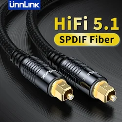 Unnlink-Cable de Audio óptico SPDIF Digital HIFI 5,1, Cable Toslink para TV box, PS4, altavoz, Blu-ray, Xbox 360, amplificador, Subwoofer