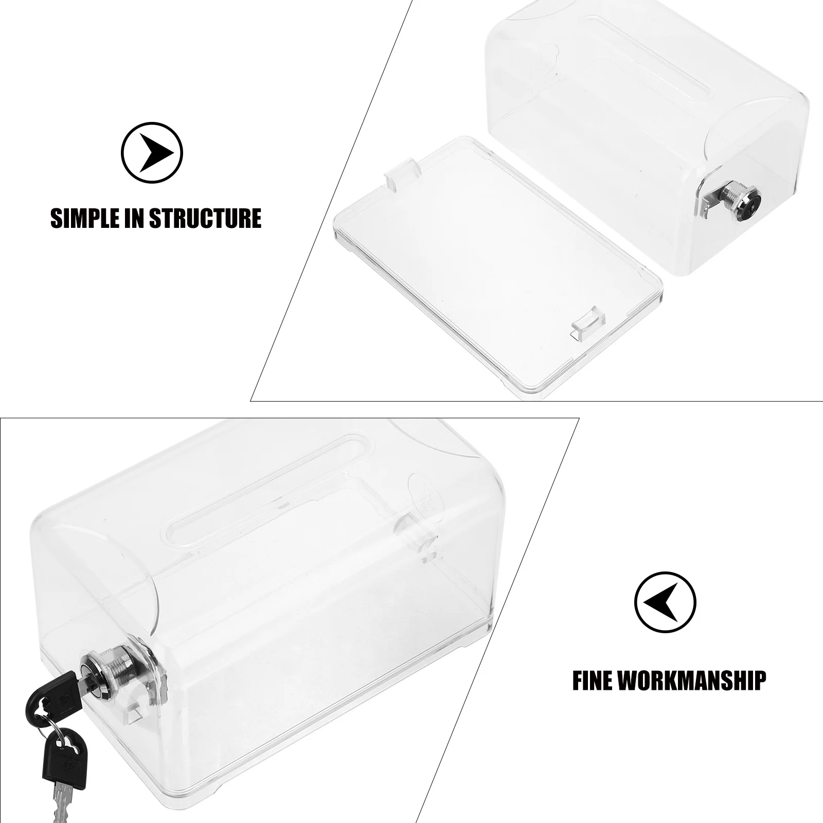 

1 set 1 Set Business Cards Collection Desktop Ballot Box For Conference Multifunctional Card Stand Secure Storage Box Office