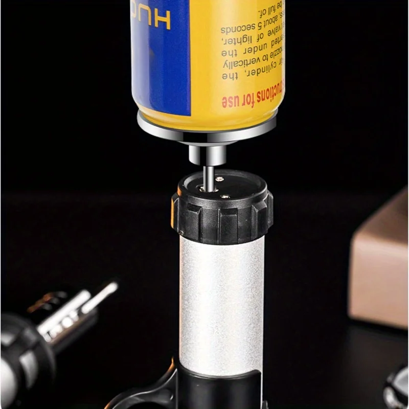 ولاعة شعلة قوية مقاومة للرياح، ولاعات قابلة للنفخ بغاز البيوتان لهب أحمر لحام المطبخ في الهواء الطلق #5