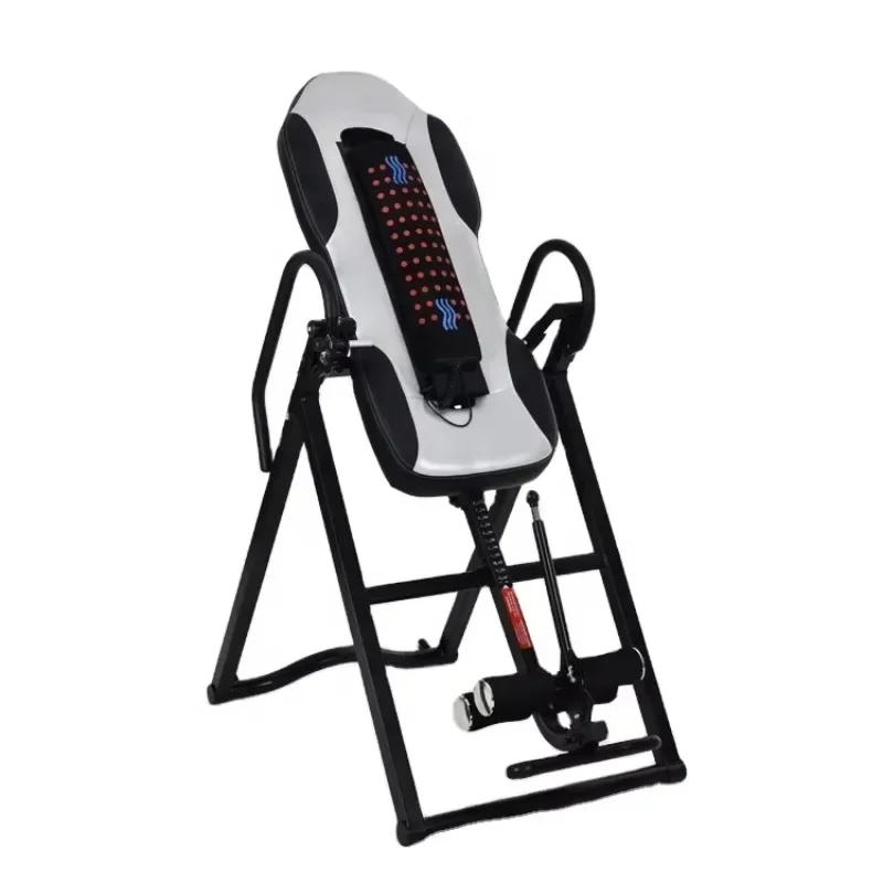 Luxury Physical Chiropractic Inverted Table with Vibrating Back Massage and Hot Folding Back Therapy Table Gym Gravity Chair