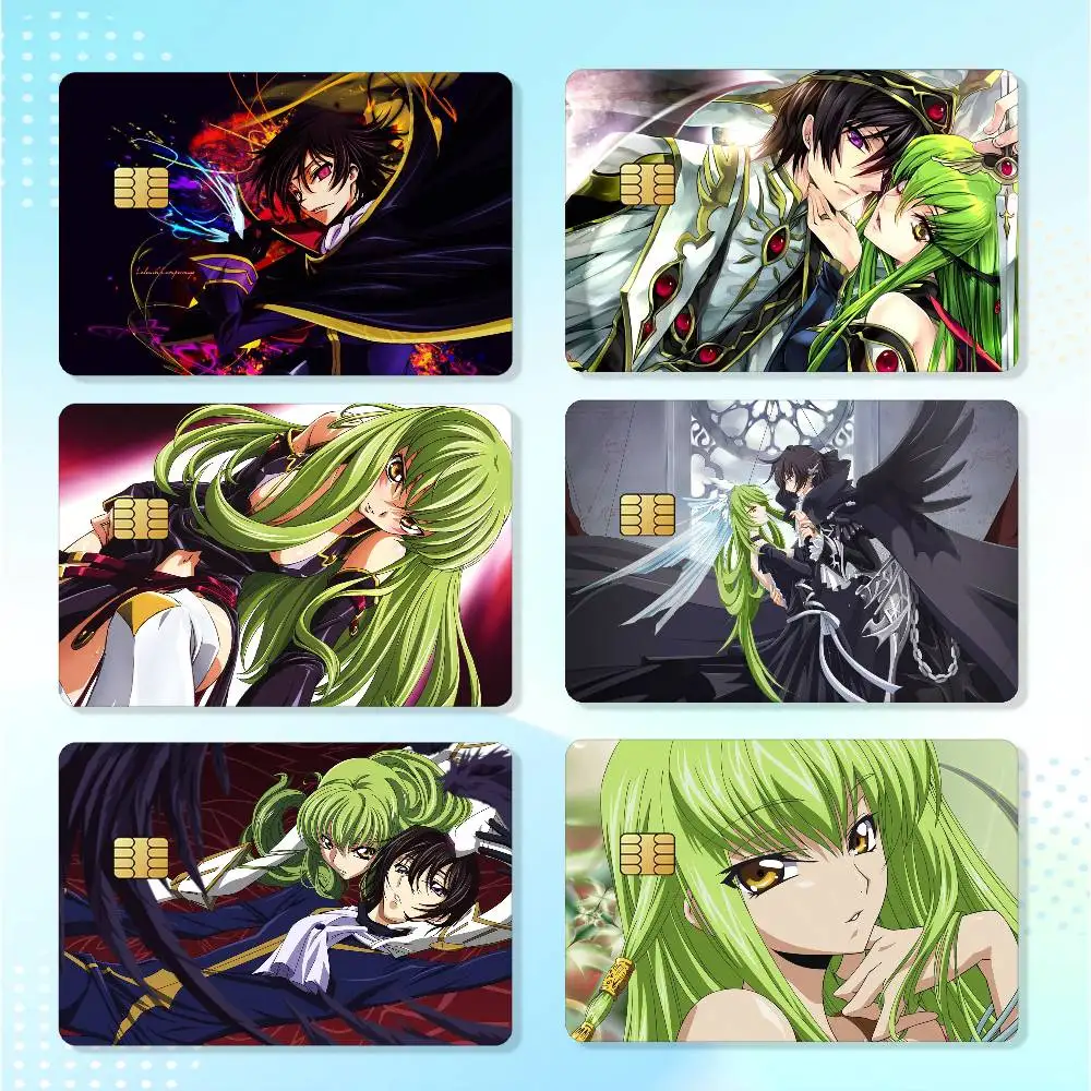 Anime C-Code G-Geass Matte Card Stickers For Credit Cards Debit Cards And Transit Cards 4Pcs