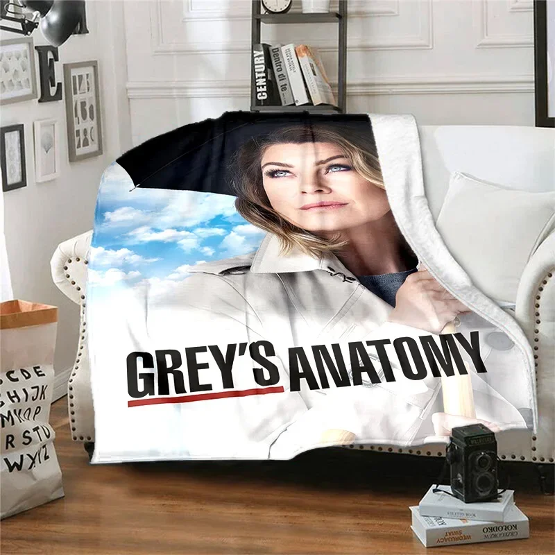 TV Figures G-Grey\'s Anatomy Throw Blanket Soft Flannel Thin Blankets for Bed Sofa Cover Bedspread picnic cooling gift Home Deco