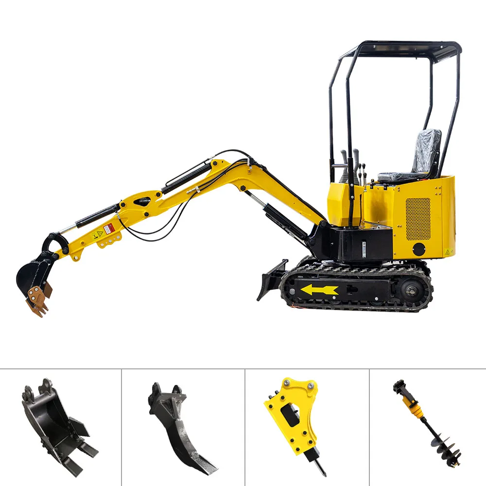 Prezzo cinese mini escavatore cingolato da 1 tonnellata HT12 in vendita