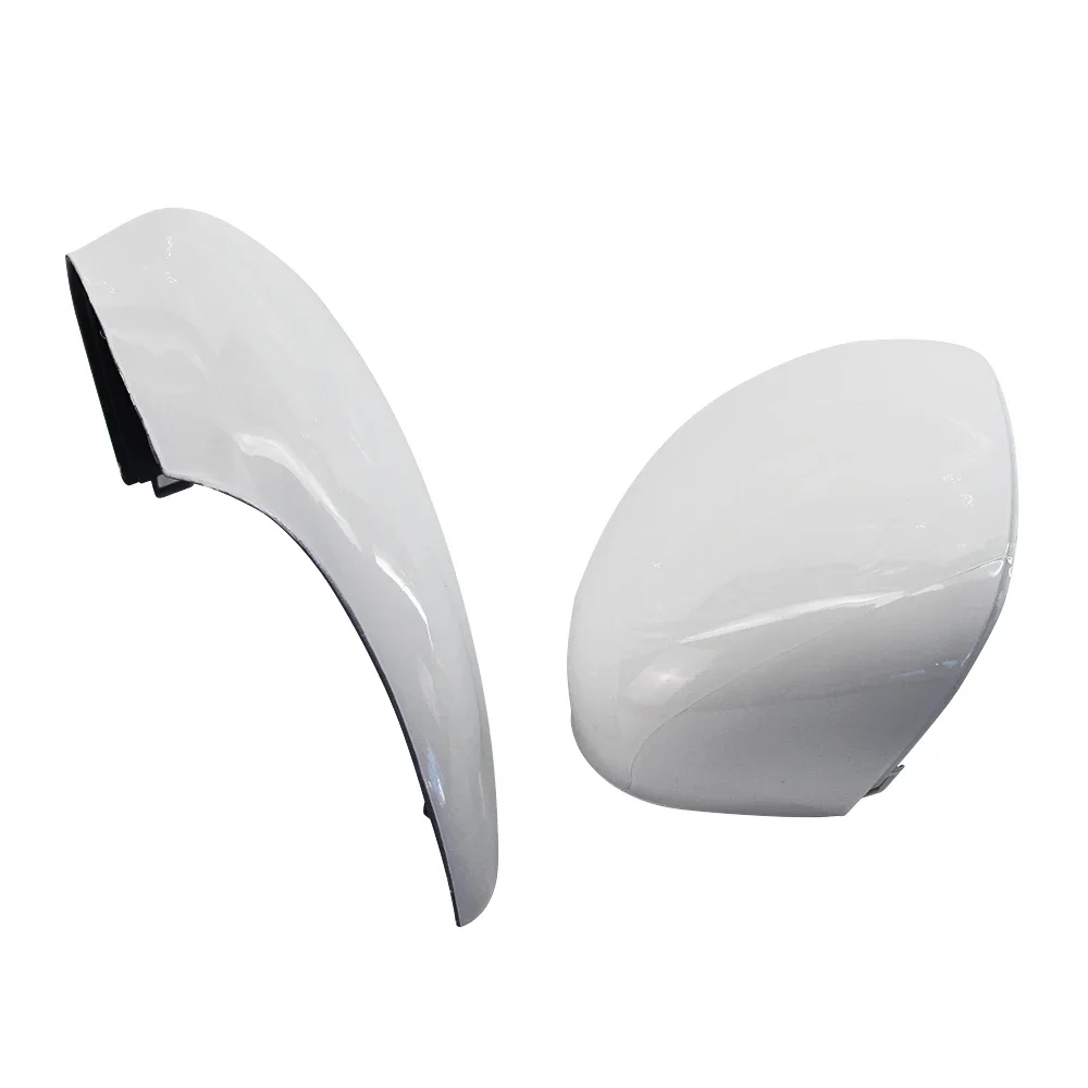 Left/Right White Car Rear View Side View Mirror Replacement Cover Cap Case Shell for Ford Fiesta 2009-2015