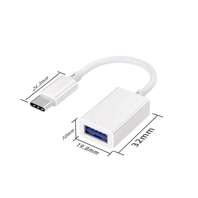 Reversible Type C to USB3.0 OTG Adapter Cable for Fast Data Transfer 5Gbps