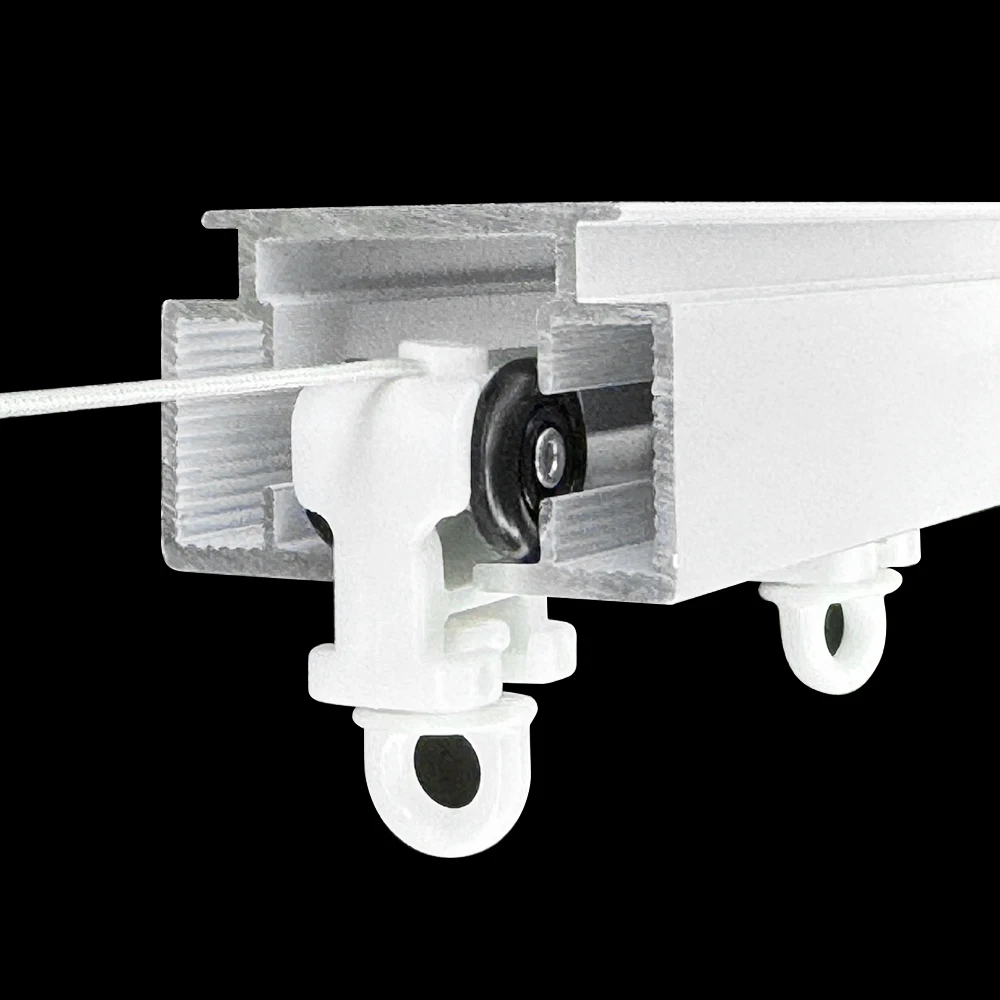 S Wave Curtain Runner with Ring for Hook Type Curtain Ripple Fold Curtain Slider with Eyelet Electric Curtain Accessories