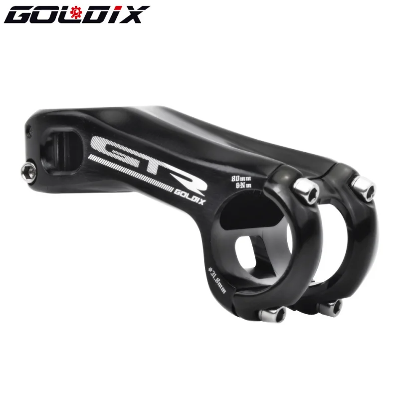 

GOLDIX -17 Degree Bicycle Stem Aluminum Alloy 3D Forging 80/90/100mm Length Bike Stem for Mountain Bike 31.8mm Handle