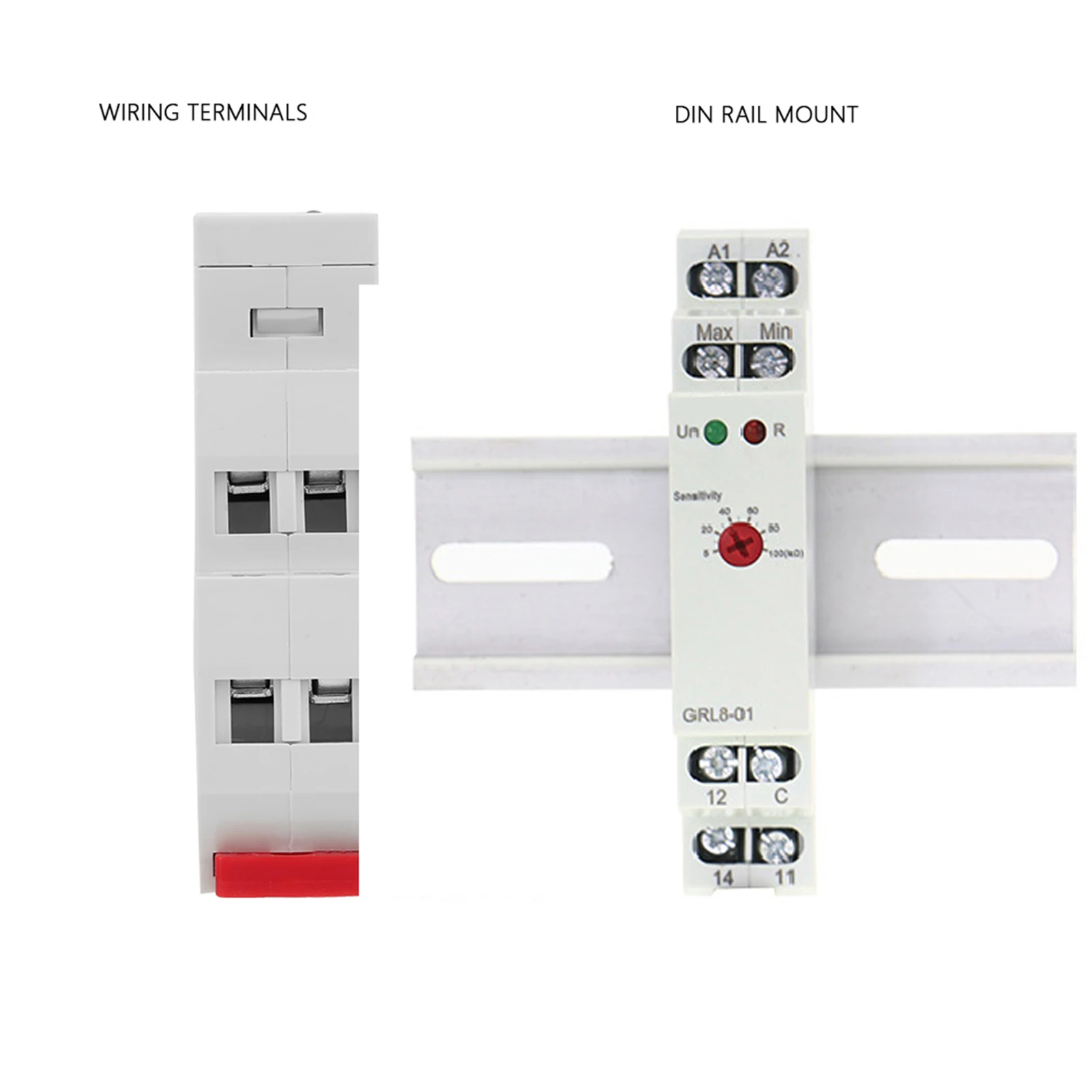 GRL8-01 التحكم في مستوى السائل التتابع وحدة تحكم في المستوى المياه 10A AC / DC 24V-240V