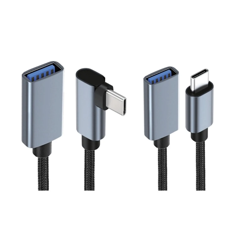 USB C to USB Adapter 3.0 Female OTG Cable, Nylon Braided Fast Charging and Data Sync for Gaming and Office Use Drop Shipping