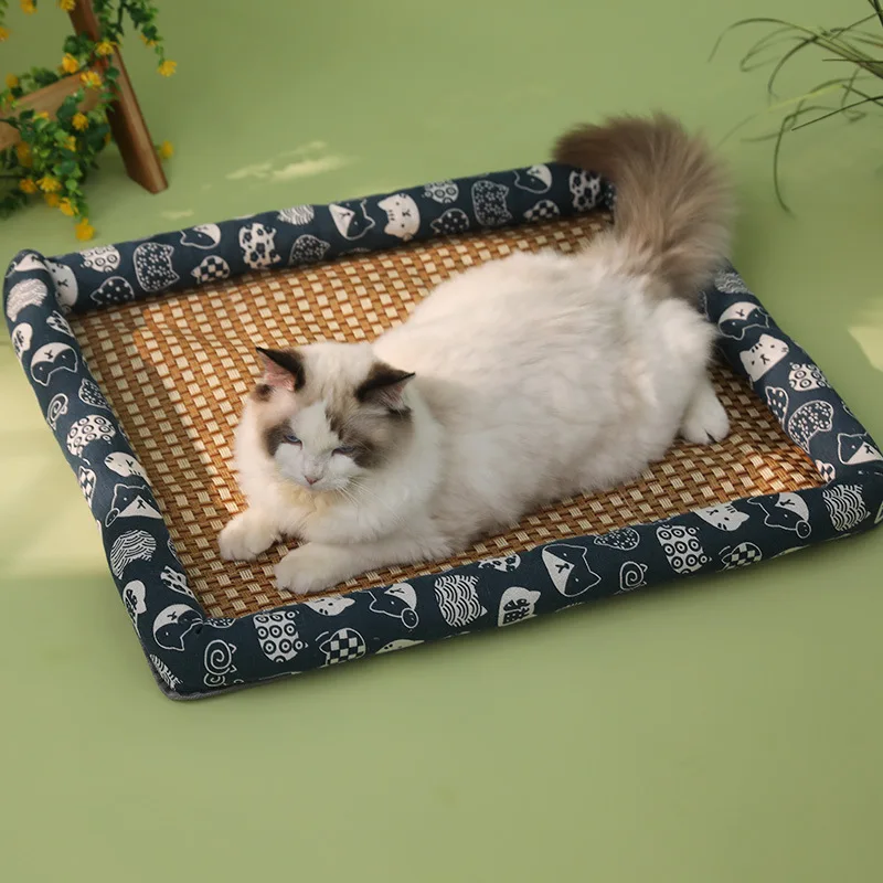 

Dog Bed Bed Summer Household Pet Small Medium Dog Bed All-Season Four-Sided Neck Pad