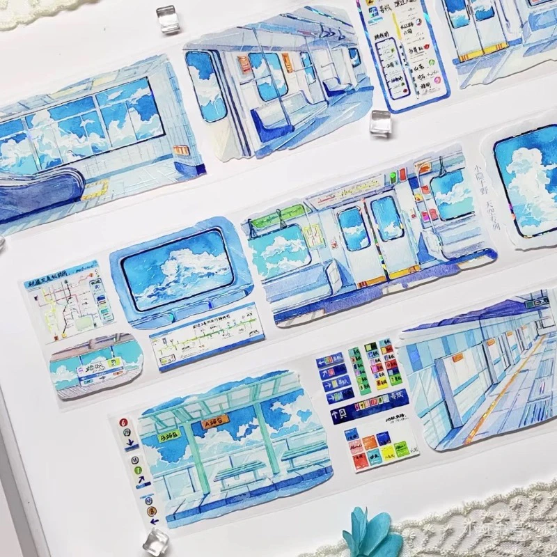 

5M/1Loop Sky Express Special Train Journal Scrapbooking Decoration Collage
