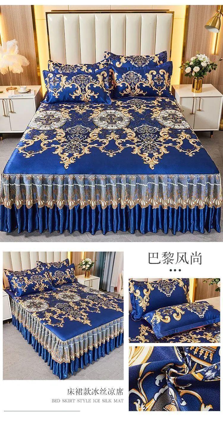 3 teile/los Bett Rock moderne königsblaue Tages decke coole maschinen wasch bare Bettwäsche Bett mit 2 Stück Kissen bezüge für Queen King Size – Detail 16