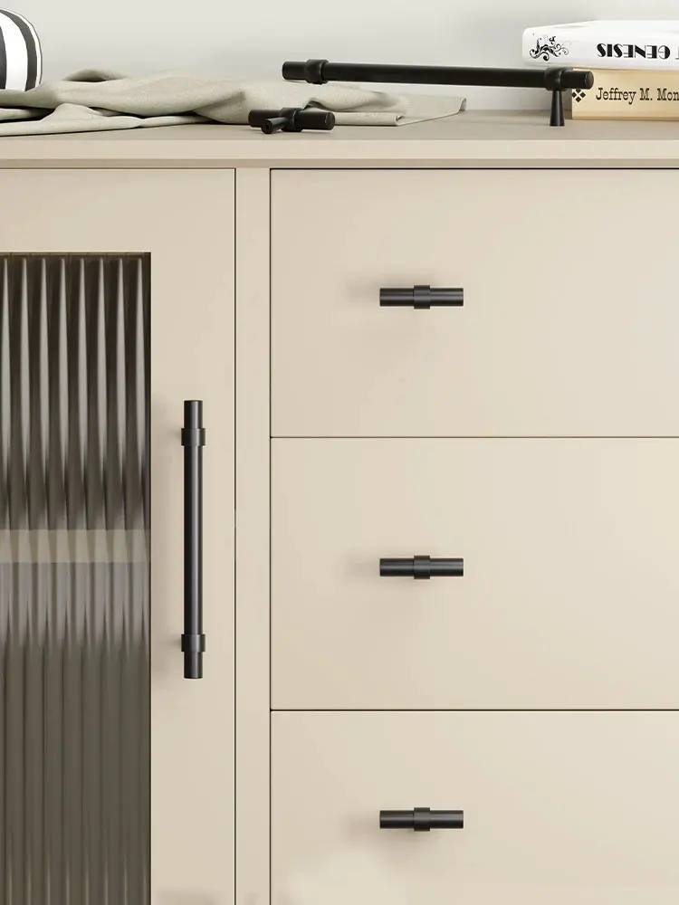 Modern Solid Brass Cabinet Handles T Bar Dresser Drawer Knobs Light Luxury Bookcase Wardrobe Pulls Kitchen Cupboard Door Handle
