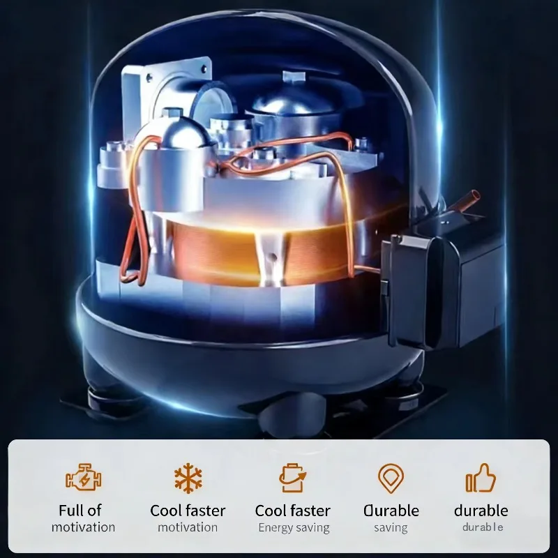 Refrigerador Comercial de Carne com 6 Portas e Controle Digital de Temperatura para Uso em Lojas, Restaurantes e Hotéis