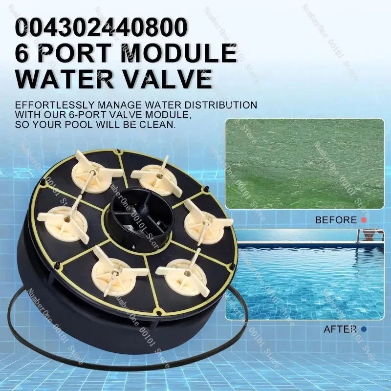 6 Port Modular Water Valve, For Paramount Systems with Valve Housing & O-Ring, Replacement Part 004302440800